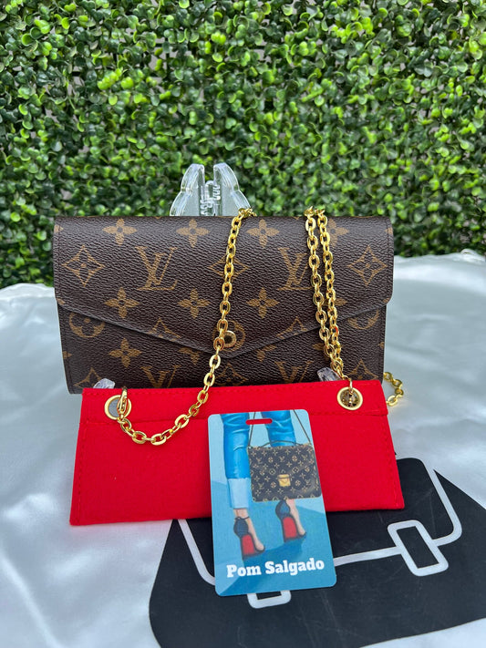 Authentic LV Sarah Monogram Wallet New Model with Crossbody Purse Insert Kit