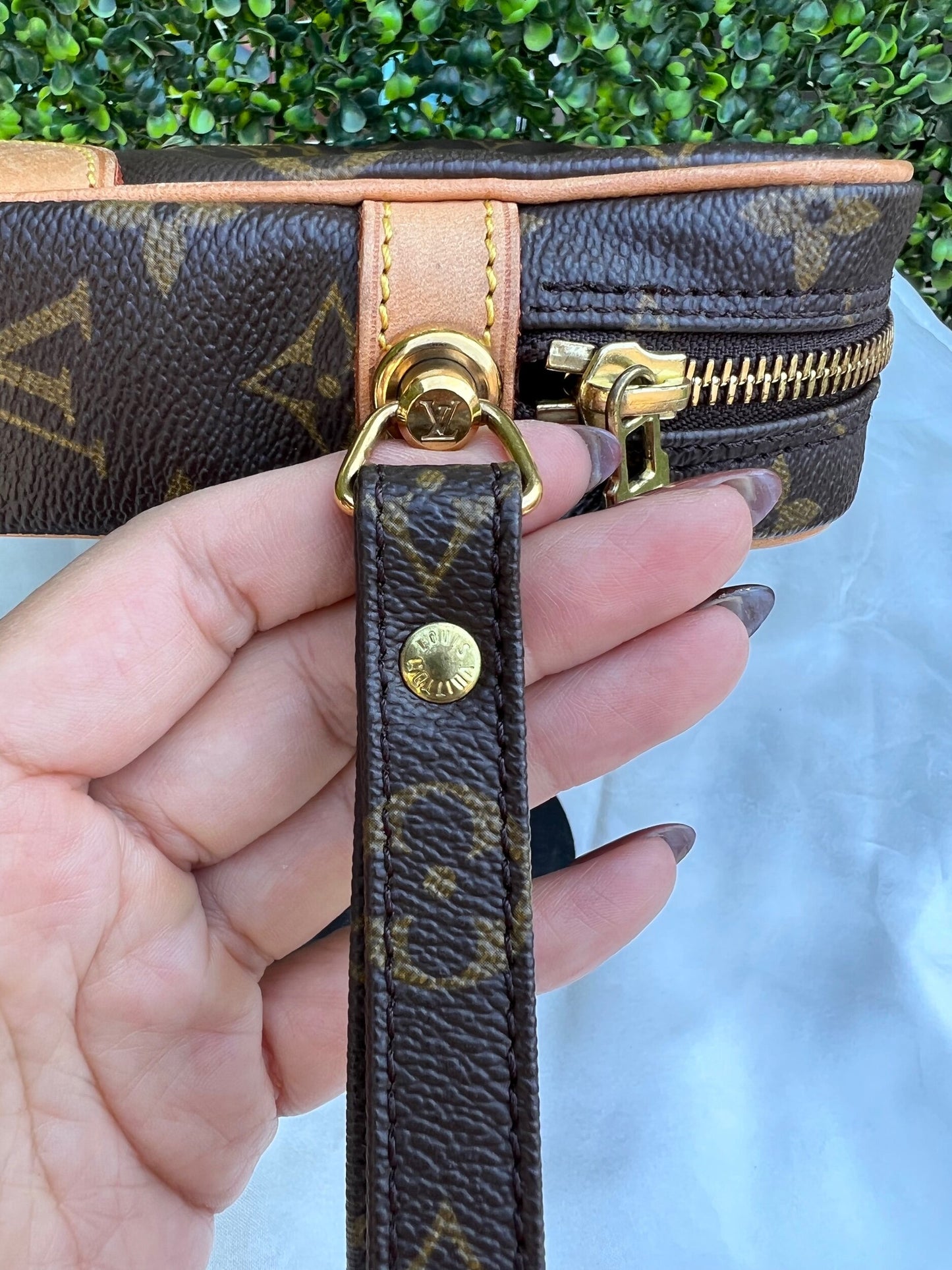 Authentic Preowned Louis Vuitton Marly Dragonne Clutch Monogram Canvas