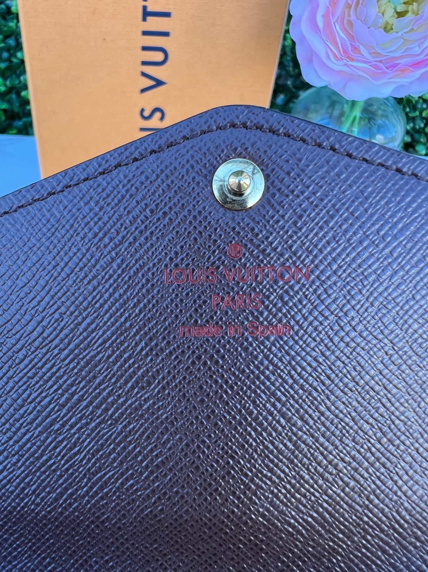 Sarah Wallet Damier Ebene Canvas