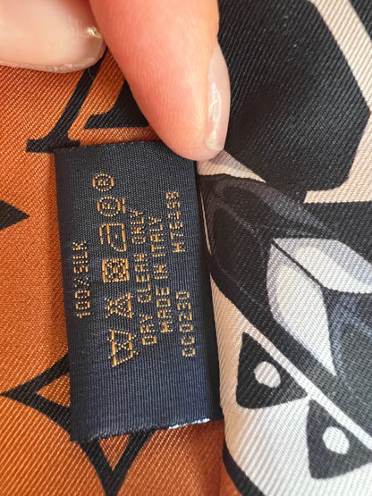 Silk Monogram LV Crafty Bi Color BB Bandeau Caramel Black