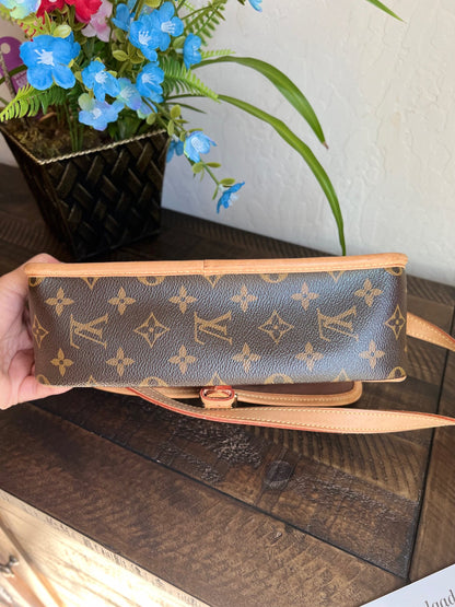 Sologne Adjustable Monogram Canvas Crossbody Bag