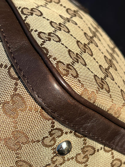 GG Vintage Web Medium Boston Dark Brown w/Strap