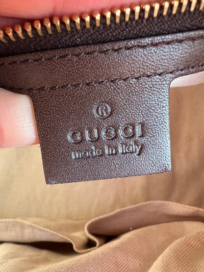 GG Vintage Web Medium Boston Dark Brown w/Strap