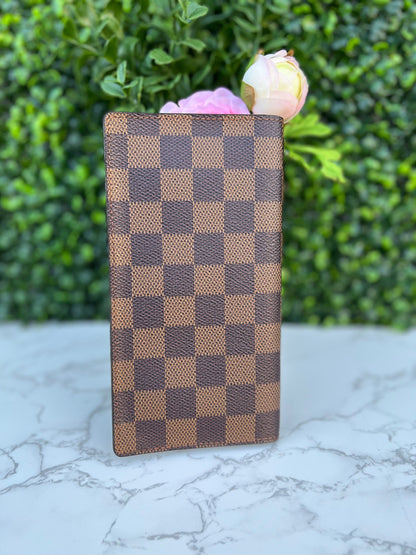 Damier Ebene Checkbook Credit Card and Currency Wallet