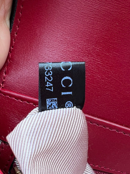Arli Red Leather Crossbody Bag Vitello Palmellato Lux