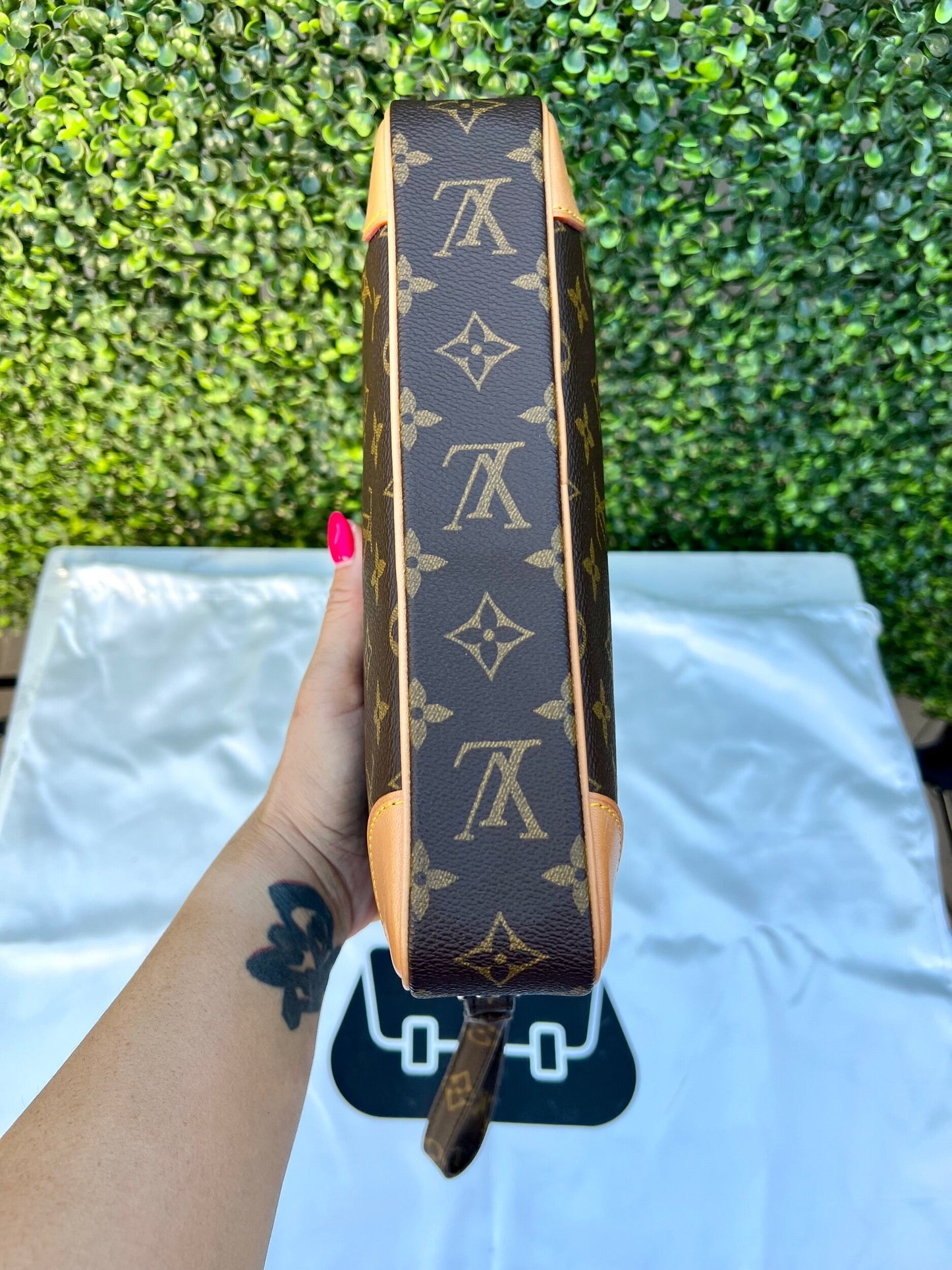Authentic Preowned LV Monogram Pochette Marley Dragonne GM Clutch