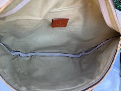 Web Beige Canvas Belt Bag