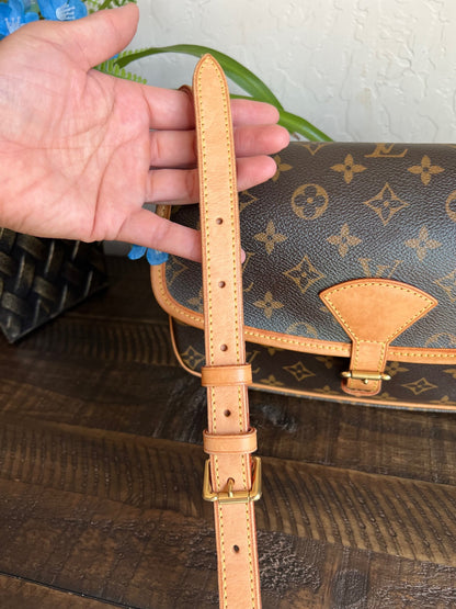 Sologne Adjustable Monogram Canvas Crossbody Bag