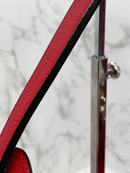 Gucci Pebbled Leather Soho Hobo Bag Red
