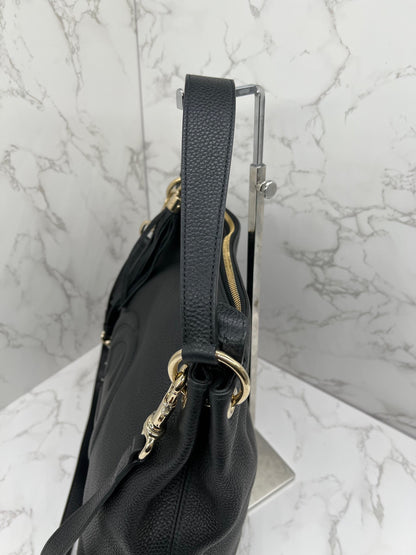 GG Pebbled Leather Soho Hobo Bag Red