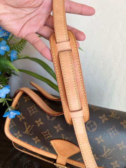 Sologne Adjustable Monogram Canvas Crossbody Bag