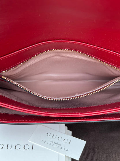 Arli Red Leather Crossbody Bag Vitello Palmellato Lux