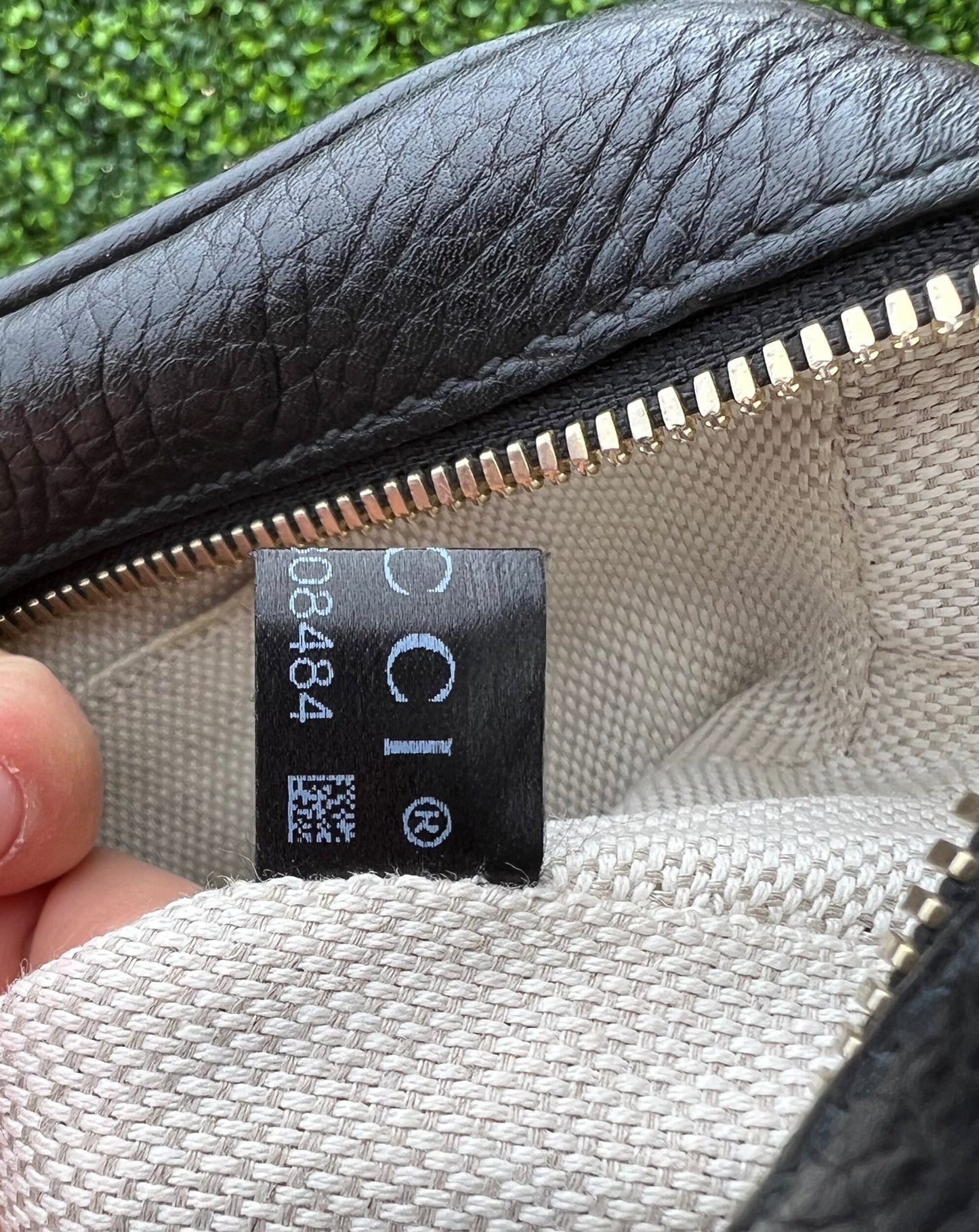 Soho Disco Pebbled Leather Crossbody Bag in Black