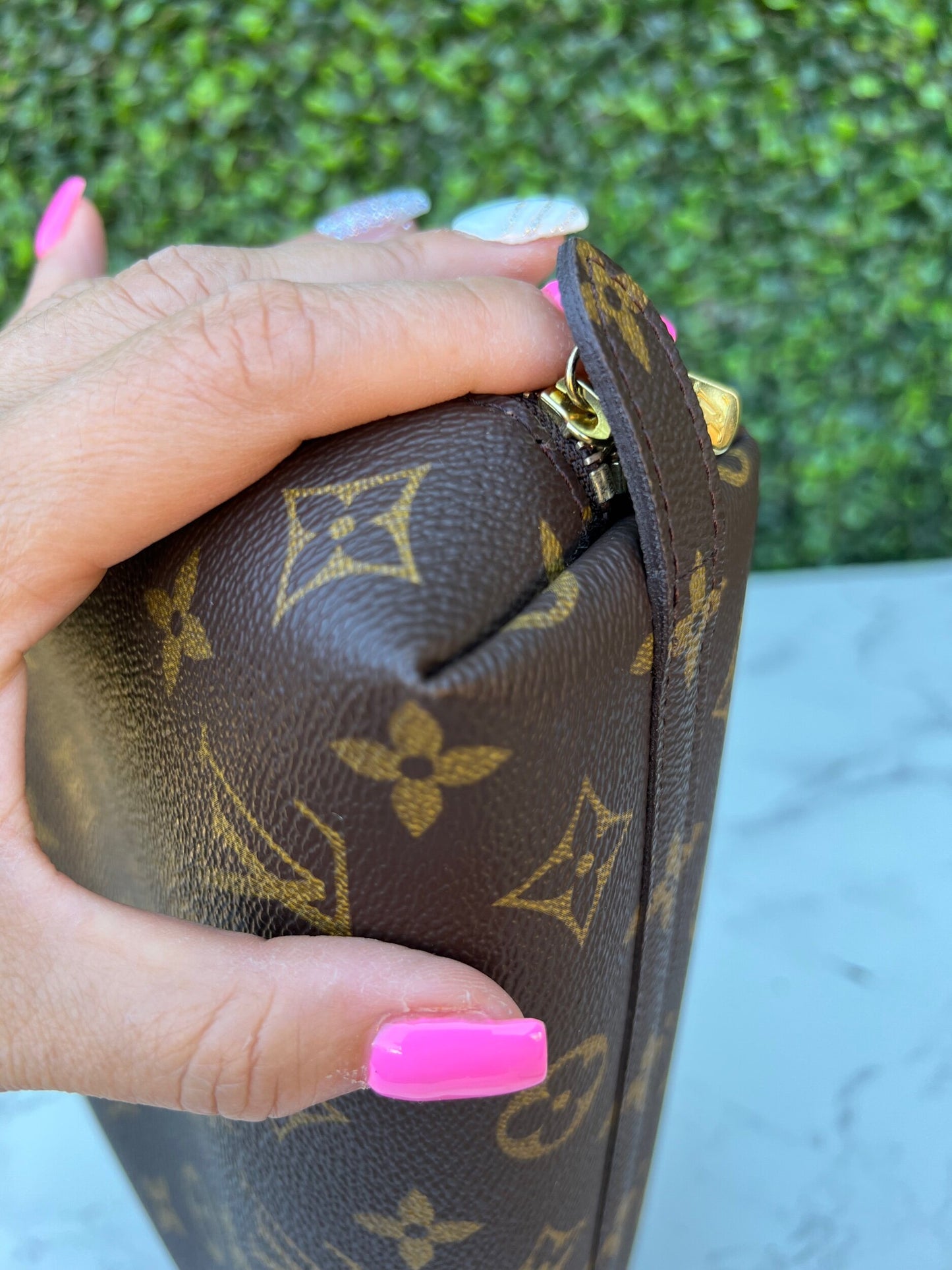 Trousse Demi Ronde Cosmetic Pouch w/Insert Organizer