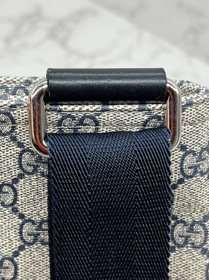 Gucci Blue/Grey GG Coated Canvas Messenger Bag