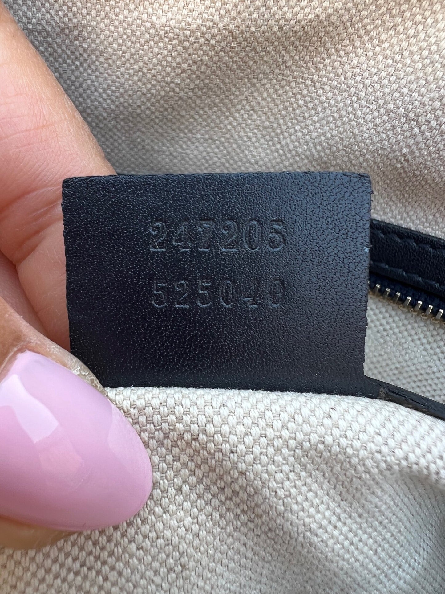 Authentic Preowned Gucci Boston Crossbody Bag with Vintage Web Navy Blue