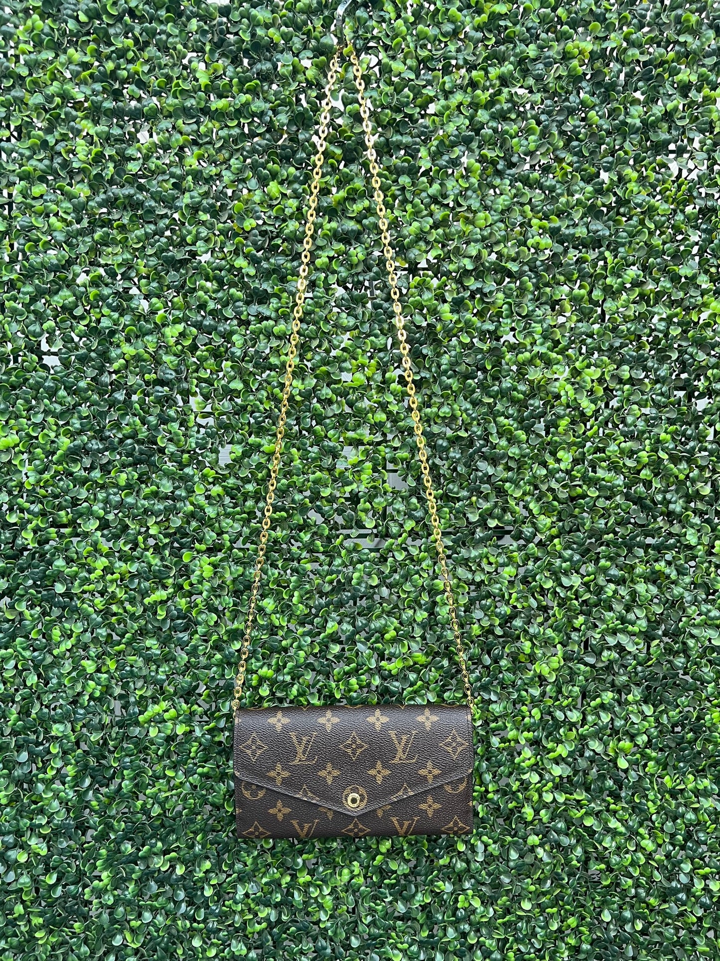 Authentic LV Sarah Monogram Wallet New Model with Crossbody Purse Insert Kit