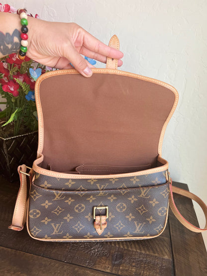 Sologne Adjustable Monogram Canvas Crossbody Bag