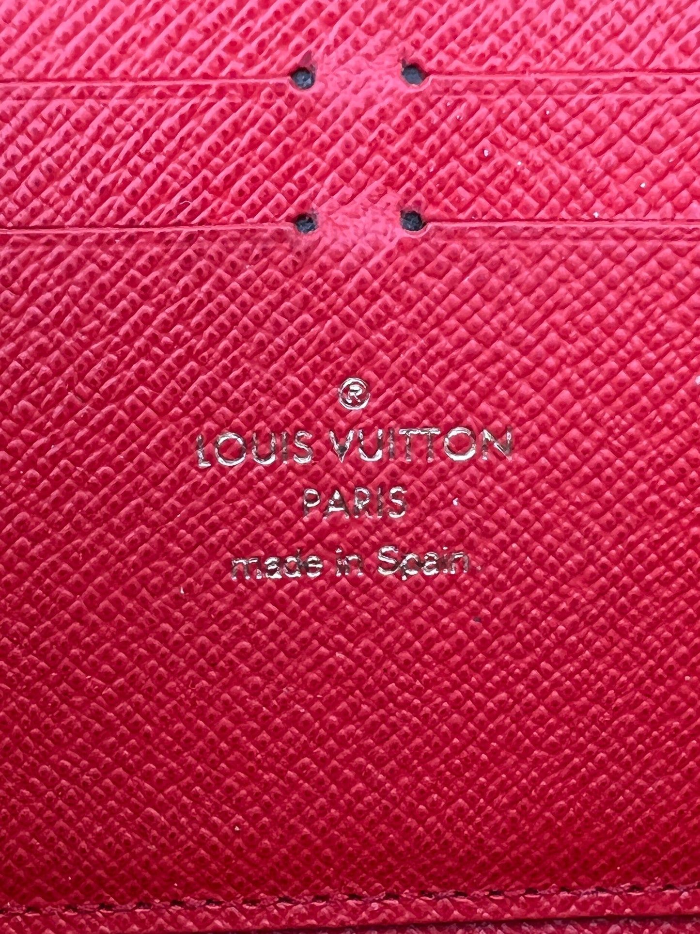 Authentic LV Clemence Blooming Flower Monogram Wallet Poppy Red