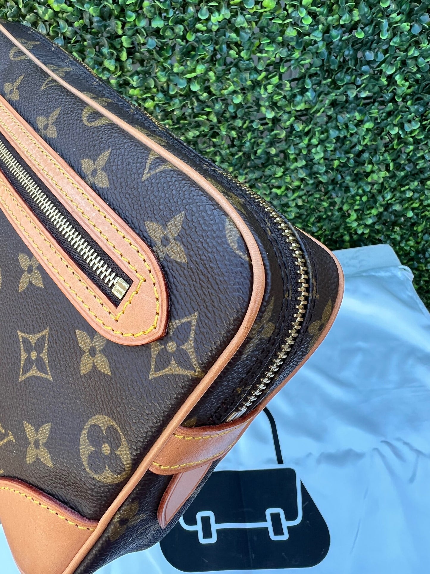 Authentic Preowned LV Monogram Pochette Marley Dragonne GM Clutch