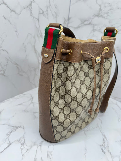 GG Vintage Ophidia Drawstring Bucket Bag