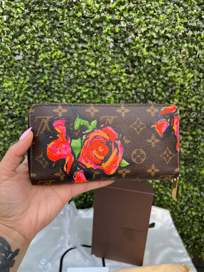 Authentic Preowned Louis Vuitton Limited Edition Stephen Sprouse Roses Zippy Wallet