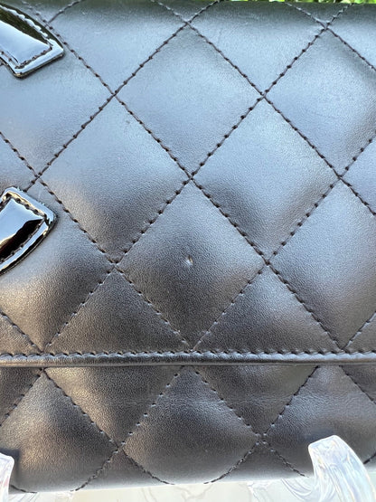 Authentic Preowned Chanel Calfskin Quilted Cambon Tri-Fold Clutch Wallet Black