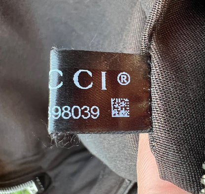 Authentic Preowned Gucci Canvas Monogram Belt Bag Dark Brown