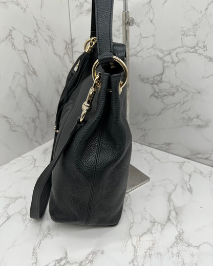 GG Pebbled Leather Soho Hobo Bag Red