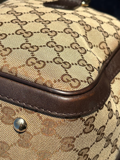 GG Vintage Web Medium Boston Dark Brown w/Strap