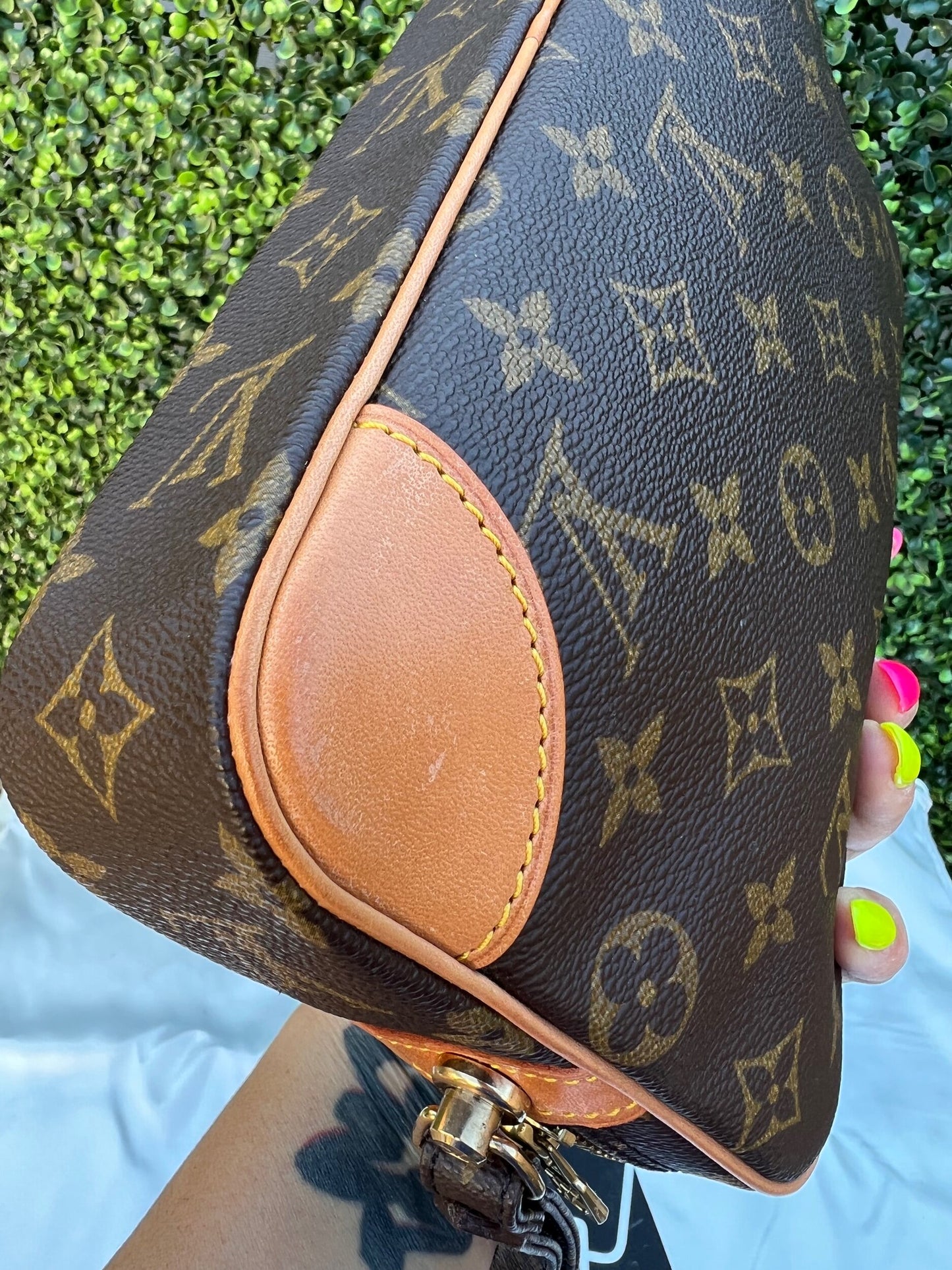 Authentic Preowned LV Monogram Pochette Marley Dragonne GM Clutch