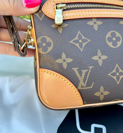Authentic Preowned LV Monogram Pochette Marley Dragonne GM Clutch