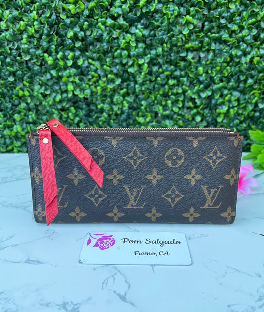 Adele Coquelicot Monogram Canvas Wallet