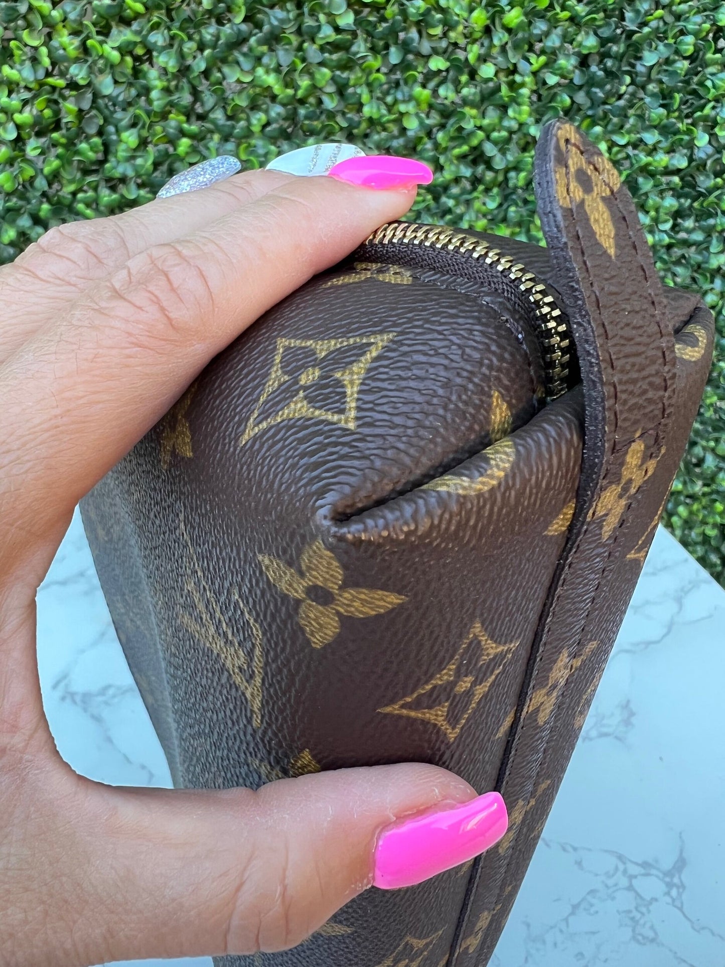 Trousse Demi Ronde Cosmetic Pouch w/Insert Organizer