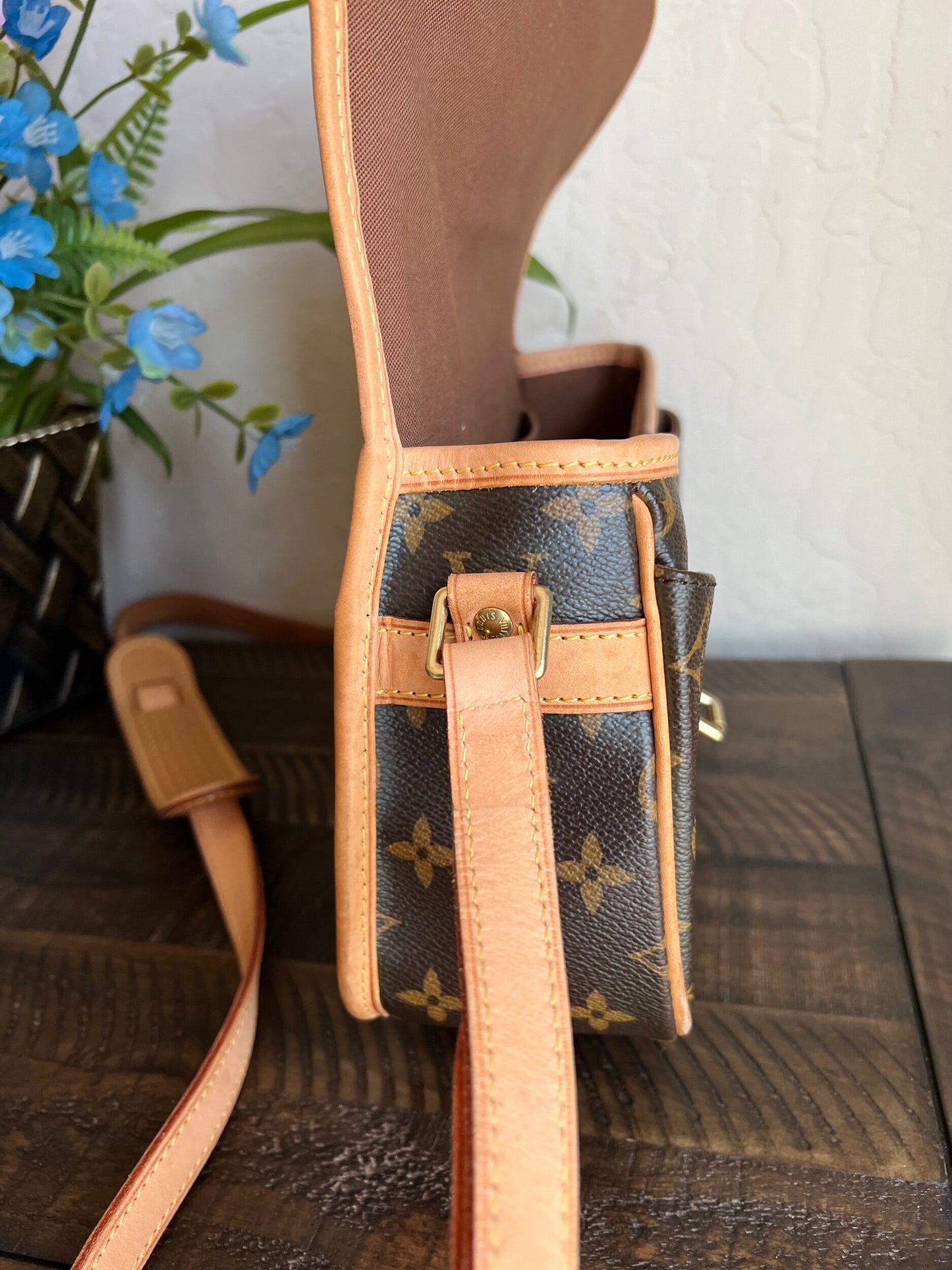 Sologne Adjustable Monogram Canvas Crossbody Bag