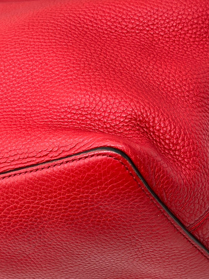 Gucci Pebbled Leather Soho Hobo Bag Red