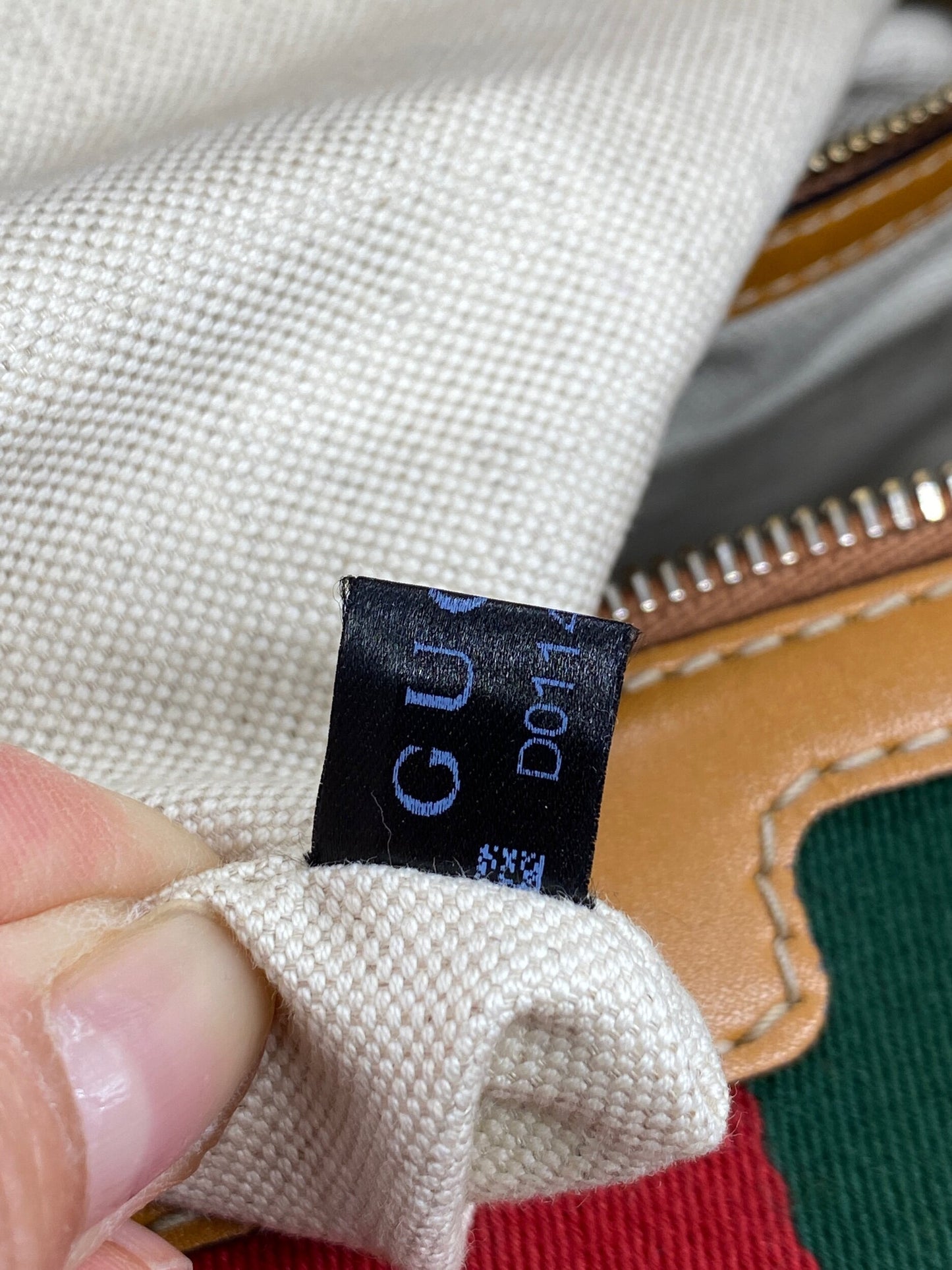 Gucci Vintage Web Medium Boston Bag Cognac