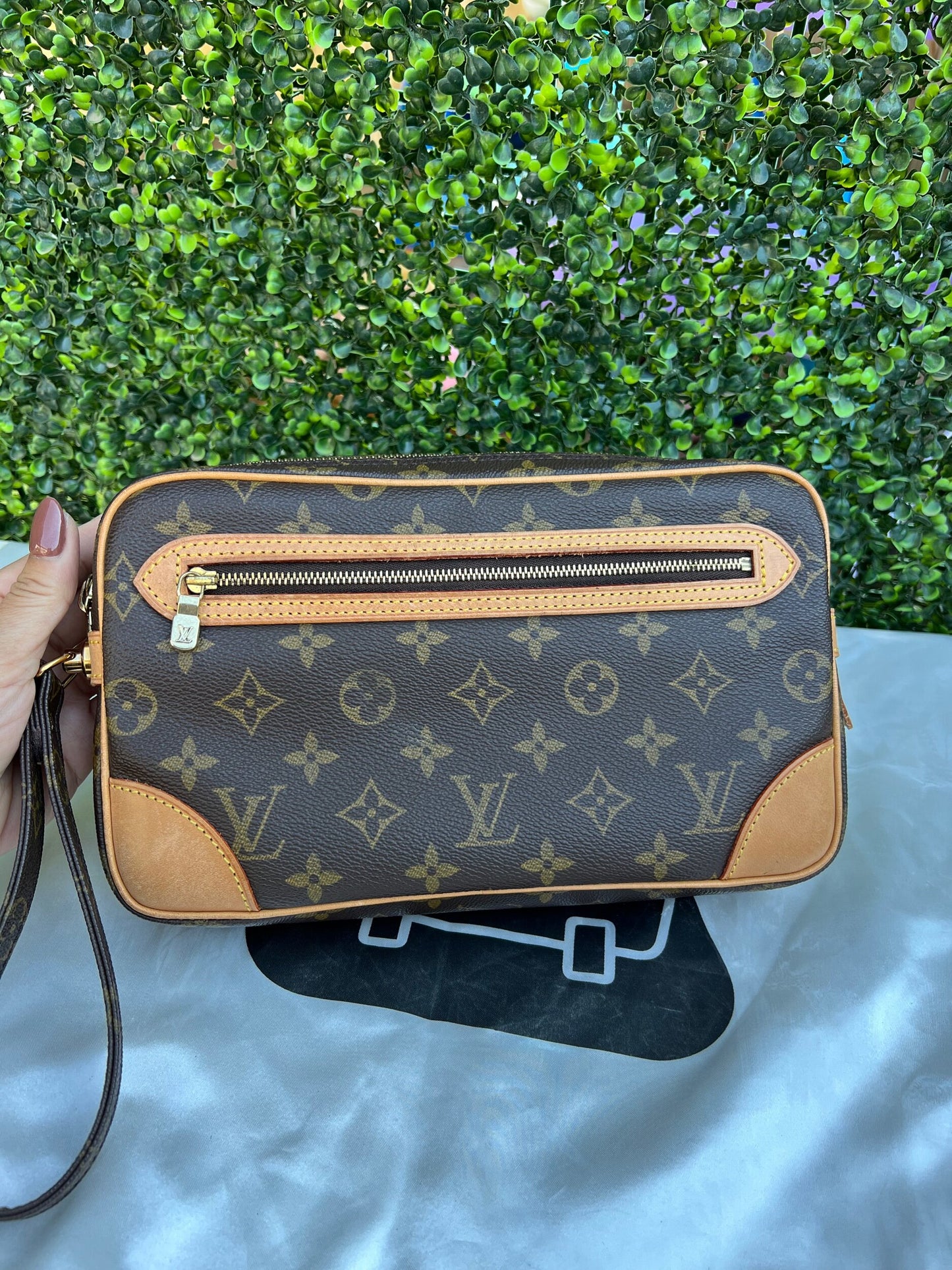 Authentic Preowned Louis Vuitton Marly Dragonne Clutch Monogram Canvas