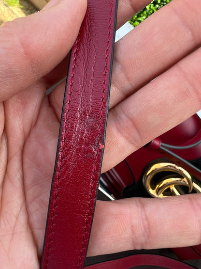 Arli Red Leather Crossbody Bag Vitello Palmellato Lux
