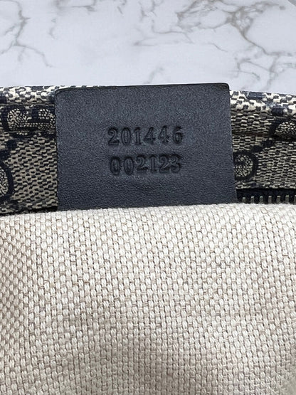 Gucci Blue/Grey GG Coated Canvas Messenger Bag