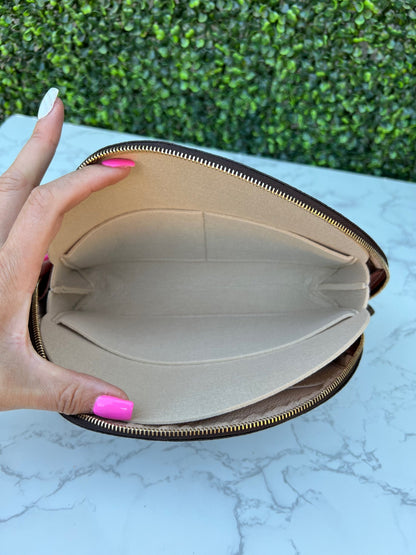 Trousse Demi Ronde Cosmetic Pouch w/Insert Organizer