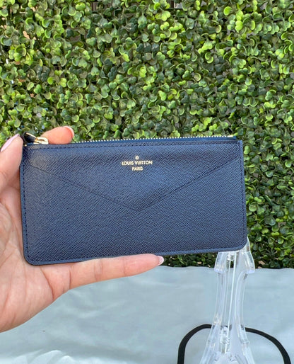 Authentic Preowned Louis Vuitton Jeanne Wallet Monogram Canvas Rose Ballerine with Card Case & Zip Pouch Inserts