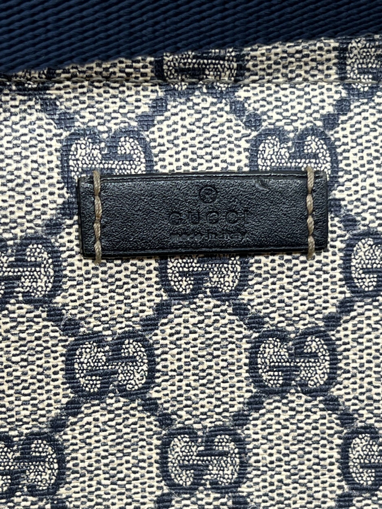 Gucci Blue/Grey GG Coated Canvas Messenger Bag