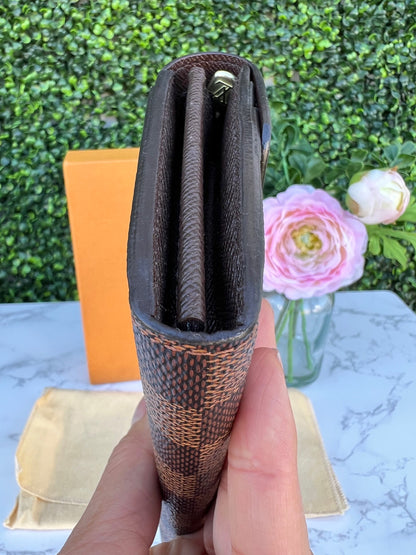 Sarah Wallet Damier Ebene Canvas