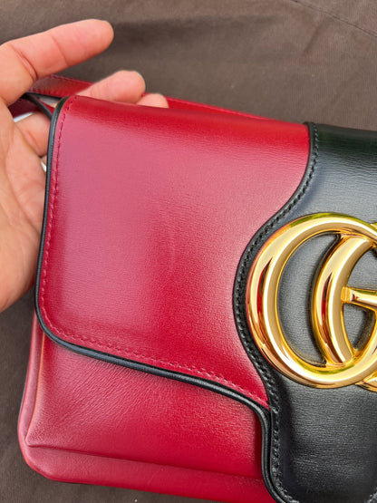 Arli Red Leather Crossbody Bag Vitello Palmellato Lux