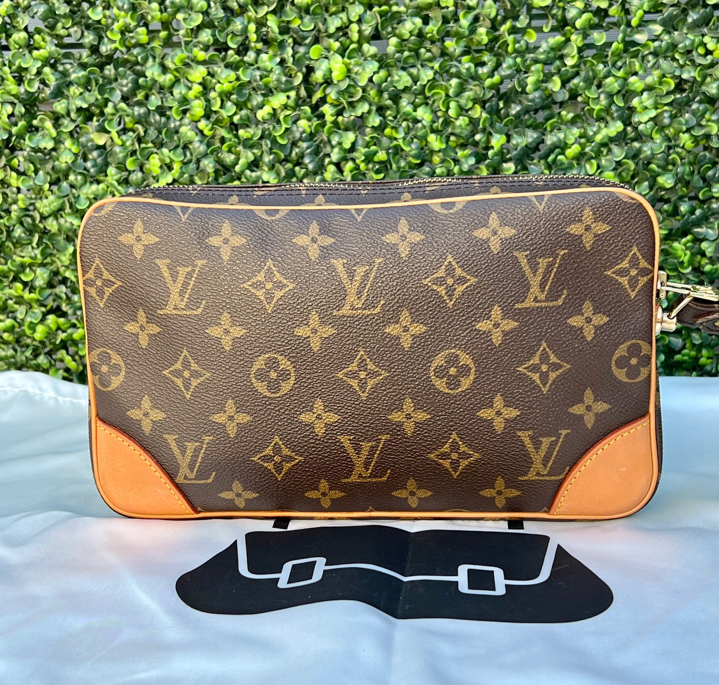 Authentic Preowned LV Monogram Pochette Marley Dragonne GM Clutch