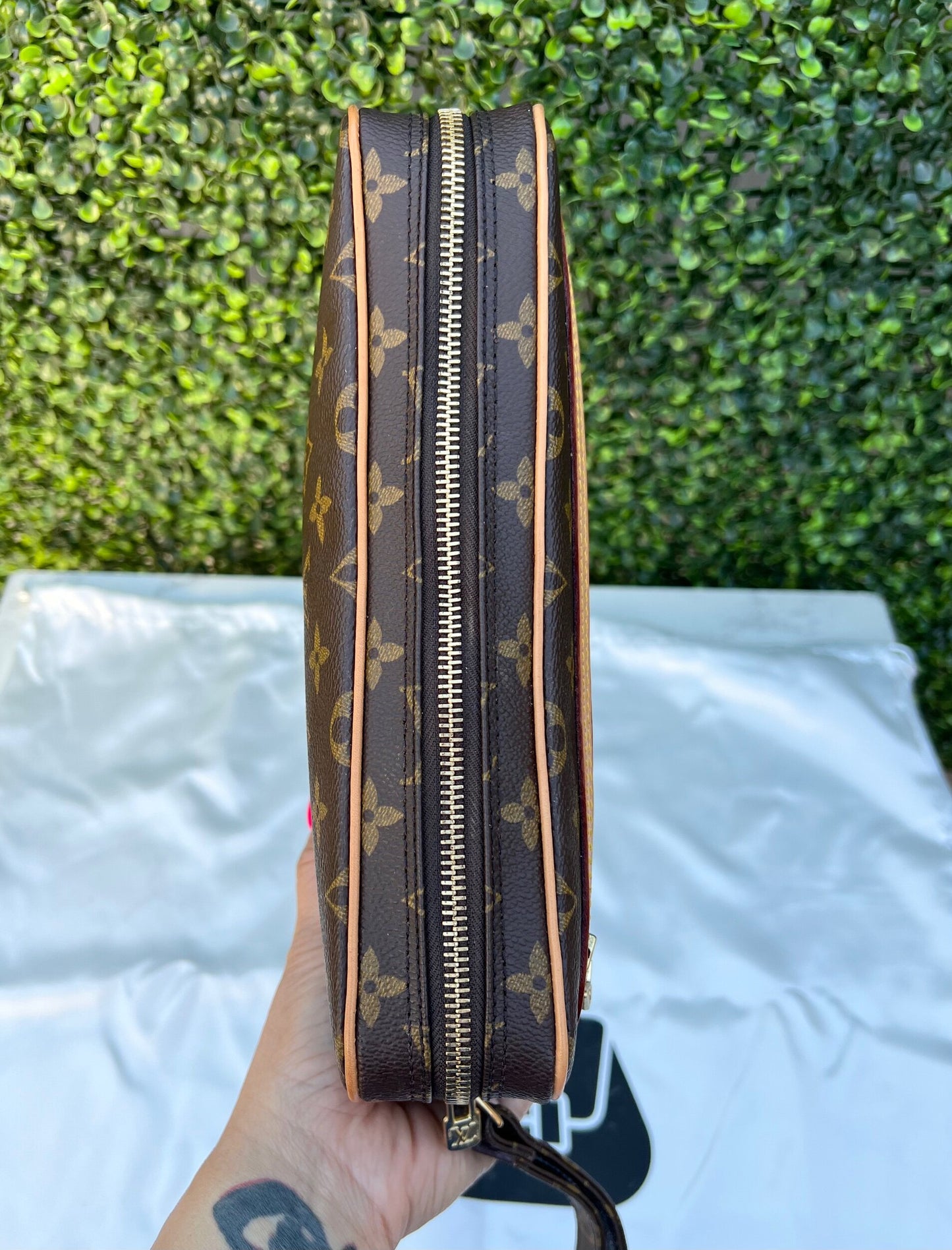 Authentic Preowned LV Monogram Pochette Marley Dragonne GM Clutch