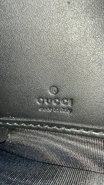 GG Web Zip Around Wallet Leather Black