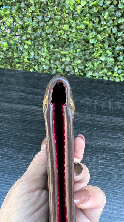 Adele Monogram Canvas Wallet Fuchsia