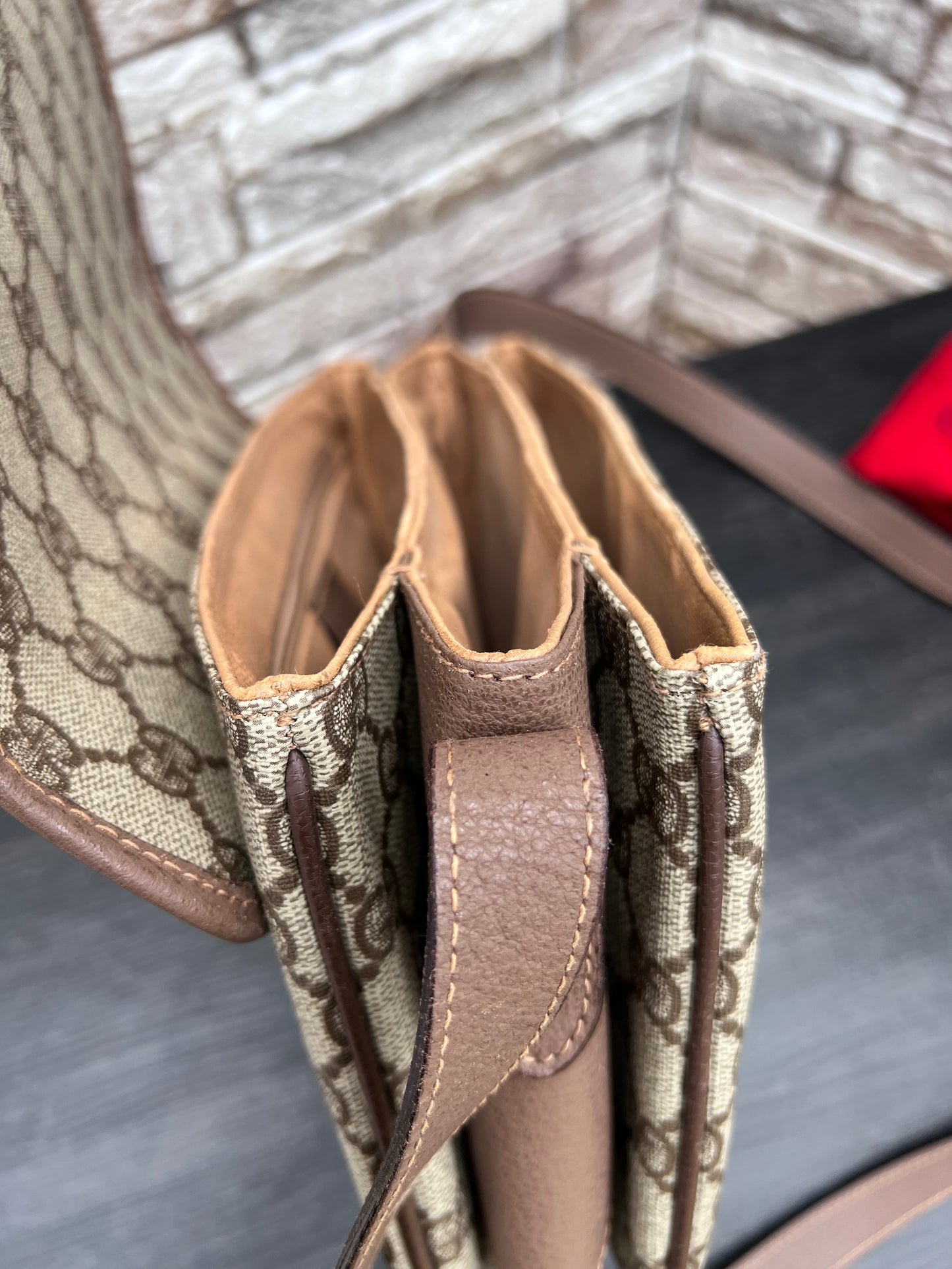Vintage Sherry Line Crossbody Flap Bag
